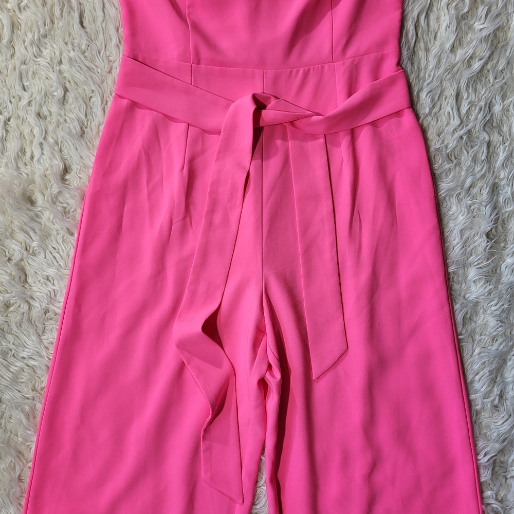 Lilly Pulitzer Jada Off-The-Shoulder Jumpsuit in Pink Isle Size 8 - Picture 5 of 15